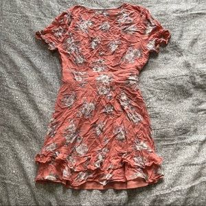Sadie & Sage Orange Flowered Mini Dress
